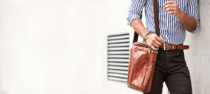 leather bag banner