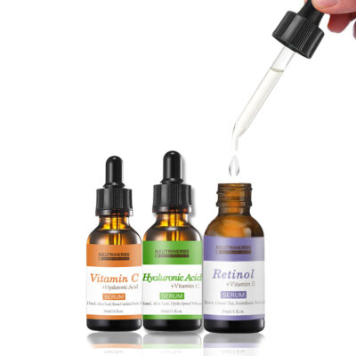 Neutriherbs Face Vitamin C Serum | Hyaluronic Acid | Retinol, Collagen Serum Kit Skin Whitening Moisturizer Anti Wrinkle Anti Aging - Image 4