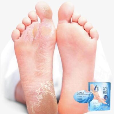Soft Touch ™  Lavender Scented Moisturizing Exfoliation, Feet Peel Socks (Unisex) - Image 4