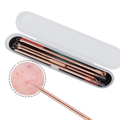 Rose Gold 4pcs/set Blackhead, Pimple, Spot Remover Kit - Image 5