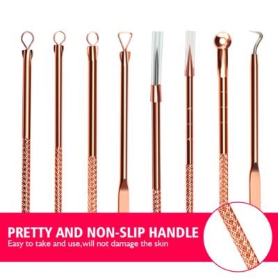 Rose Gold 4pcs/set Blackhead, Pimple, Spot Remover Kit - Image 3