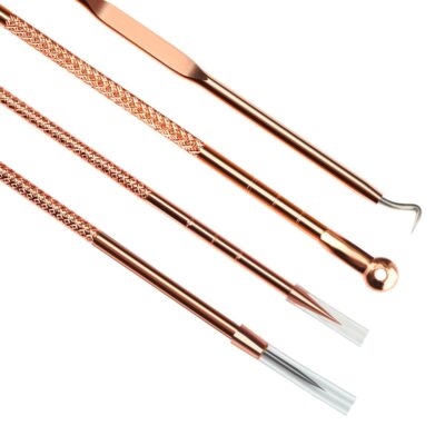 Rose Gold 4pcs/set Blackhead, Pimple, Spot Remover Kit - Image 4