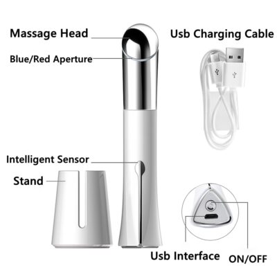 Heated Sonic Face Eye Massager, Anti Wrinkle, Dark Circles - Image 5