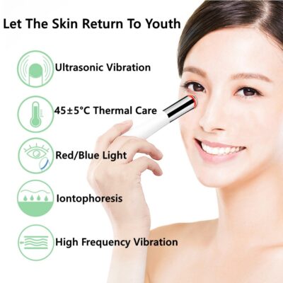 Heated Sonic Face Eye Massager, Anti Wrinkle, Dark Circles - Image 4