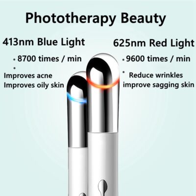 Heated Sonic Face Eye Massager, Anti Wrinkle, Dark Circles - Image 2
