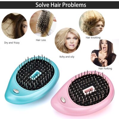 Portable Electric Ionic Hairbrush