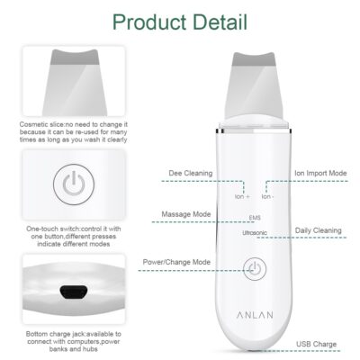 Ultrasonic Deep Skin Face Scrubber,  Facial Pore Cleaner - Image 4