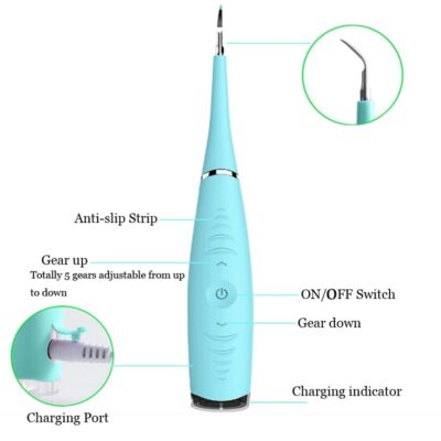 Professional Portable Electric Sonic Dental Scaler, Calculus Remover,  Tooth Stain Remover - Image 6