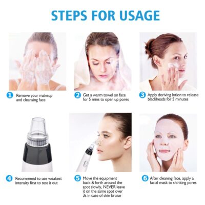 Blackhead Remover Pore Vacuum Cleaner -Upgraded Blackhead Removal Tool Rechargeable - 5 Settings - Image 5